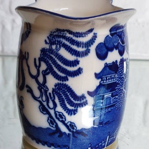 Rare Antique Doulton Burslem Willow Pattern Milk Jug c1891- 1902