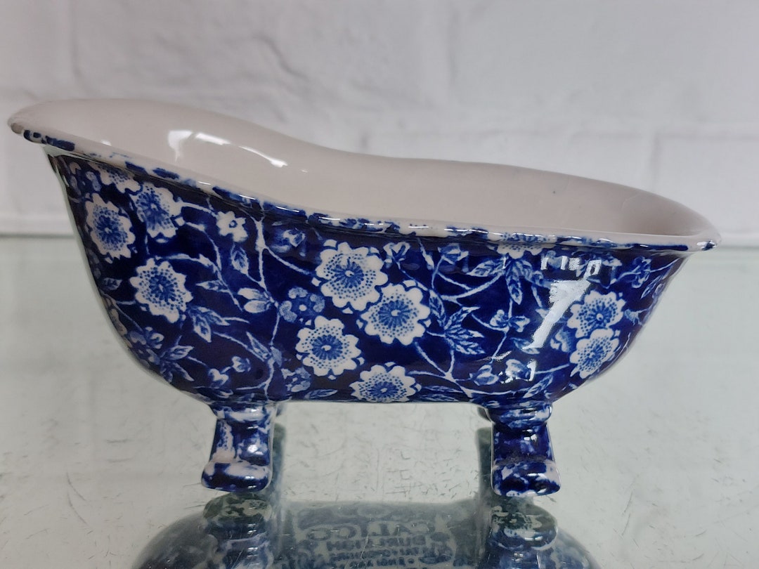 RARE Burleigh Calico bath Shaped Soap Dish Etsy UK