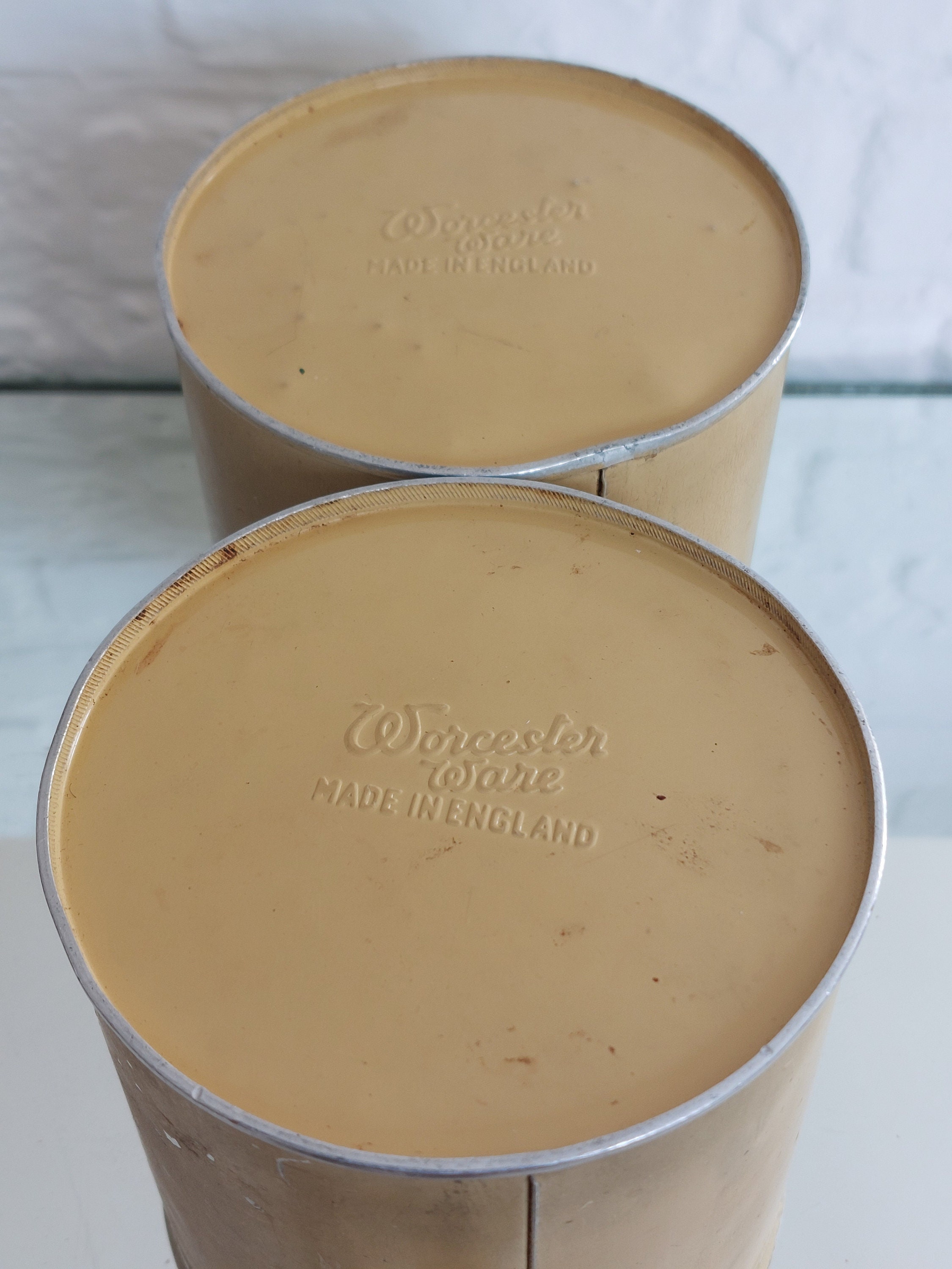Vintage Worcester Ware England Tea- Sugar Lidded Tins C1940 - Etsy