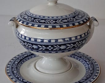 Very Rare Antique "Wedgwood Etruria England" 4 Parts Small Tureen + Matching Ladle c1850