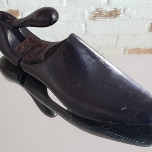 Vintage Single Black Wooden Shoe Stretcher