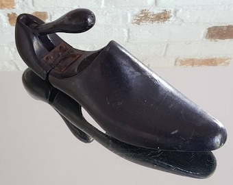 Vintage Single Black Wooden Shoe Stretcher