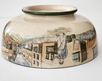 RARE Royal Doulton Dickens Ware LARGE Fruit Bowl 9" Wide X 5" Tall