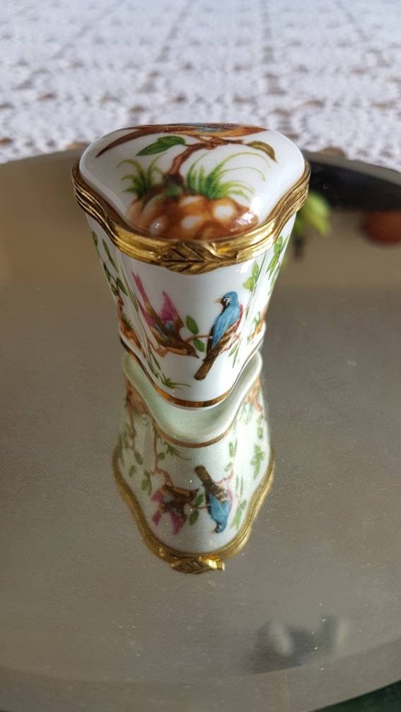 Spanish Porcelain Del Prado Trinket Ring Pill Box