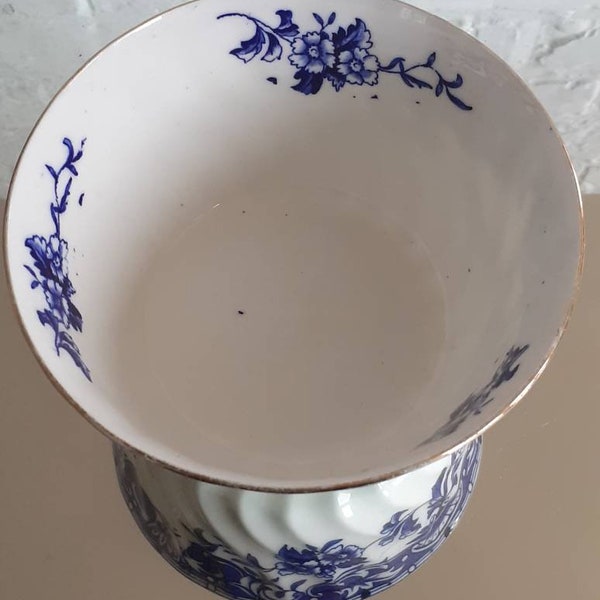 S.Fieldings and Co. Oxford Blue + White Bone China Bowl c.1910
