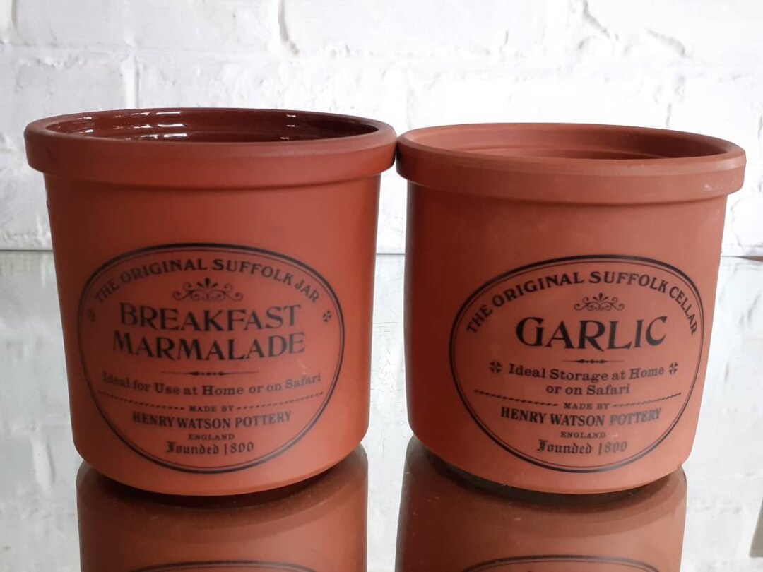 Henry Watson Pottery Terracotta Garlic Cellar & Breakfast Etsy