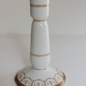 Stunning Limoges France Fine Bone China 6.6&quot; Tall Candle Holder