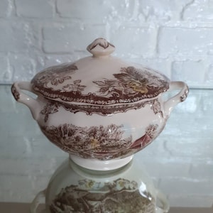 Marvellous Vintage Twin Handles Soup Bowl- Made in England