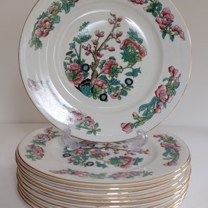 Rare Ashby Bone China Indian Tree Bread- Desert 8.2&quot; Plates- 11 Available- Excellent Condition! Priced Individually!
