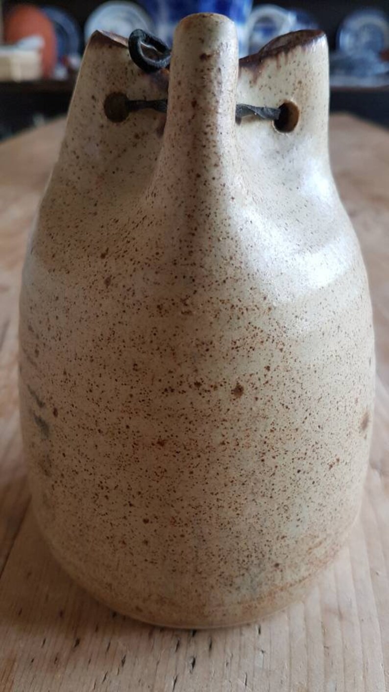 Made in England Stoneware Rustic Salt Sack Pottery