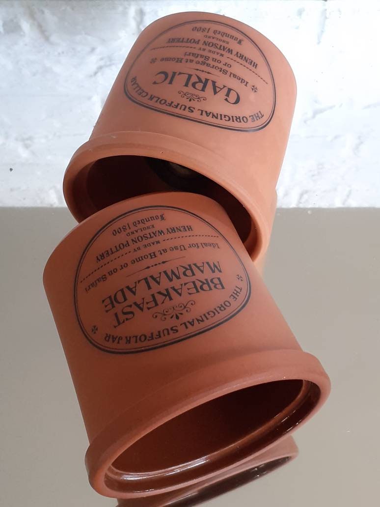 Henry Watson Pottery Terracotta Garlic Cellar & Breakfast Etsy UK