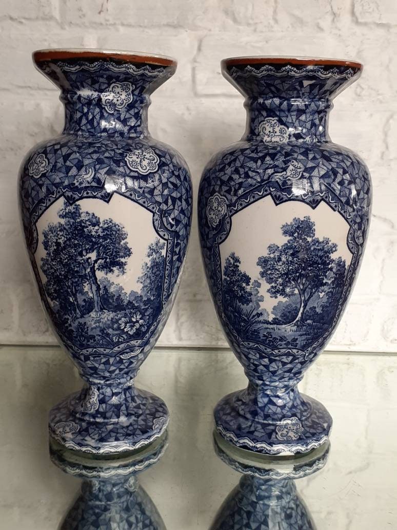 olie knal diefstal RARE Antique Villeroy & Boch Flamande 9 Vases 2 - Etsy