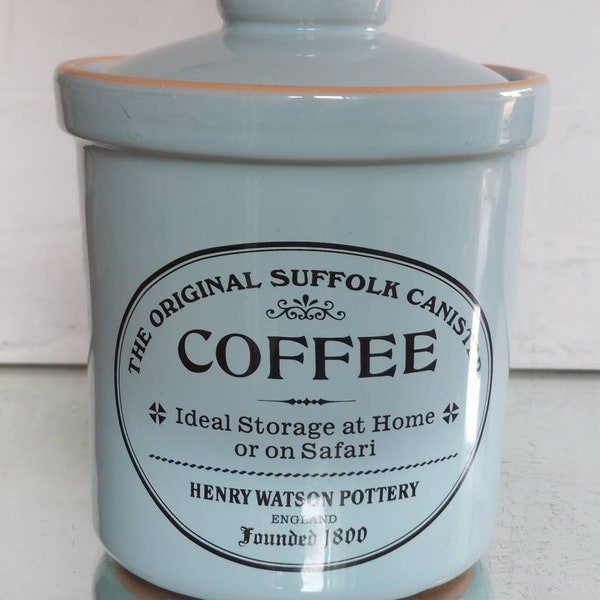The Original Suffolk Canister Coffee Jar- Duck Egg Blue