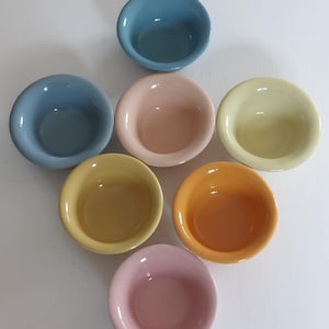 Vintage Bundle 7 Colorful Small- Finger Bowls &quot;British Anchor&quot; & &quot;Denby Stoneware!