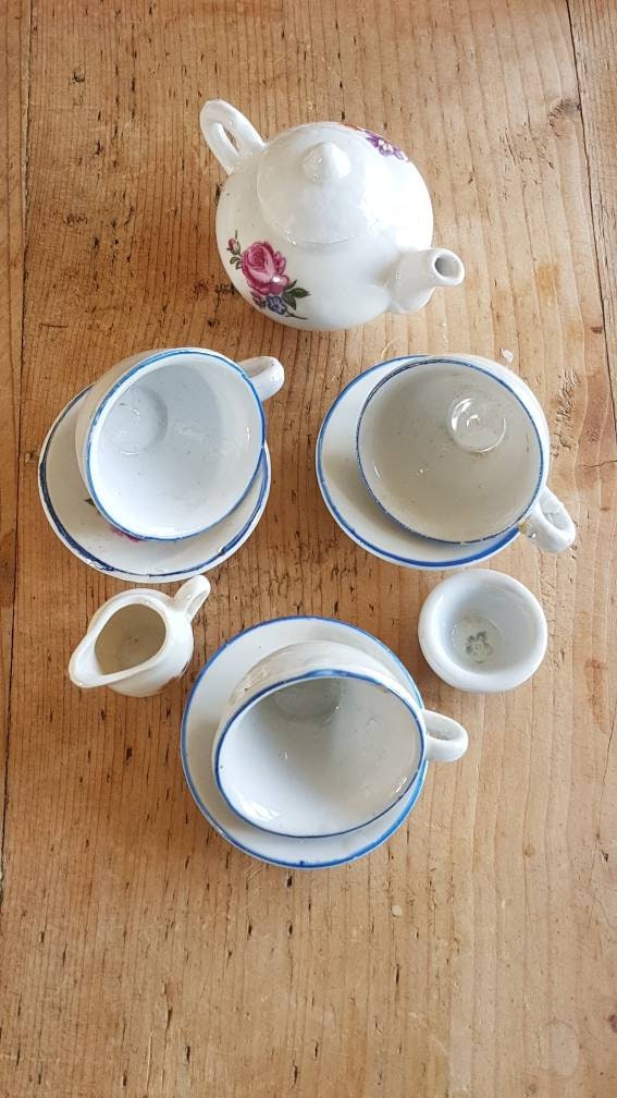 RARE Vintage 1940s Boxed Children's China Tea Set Doll Etsy