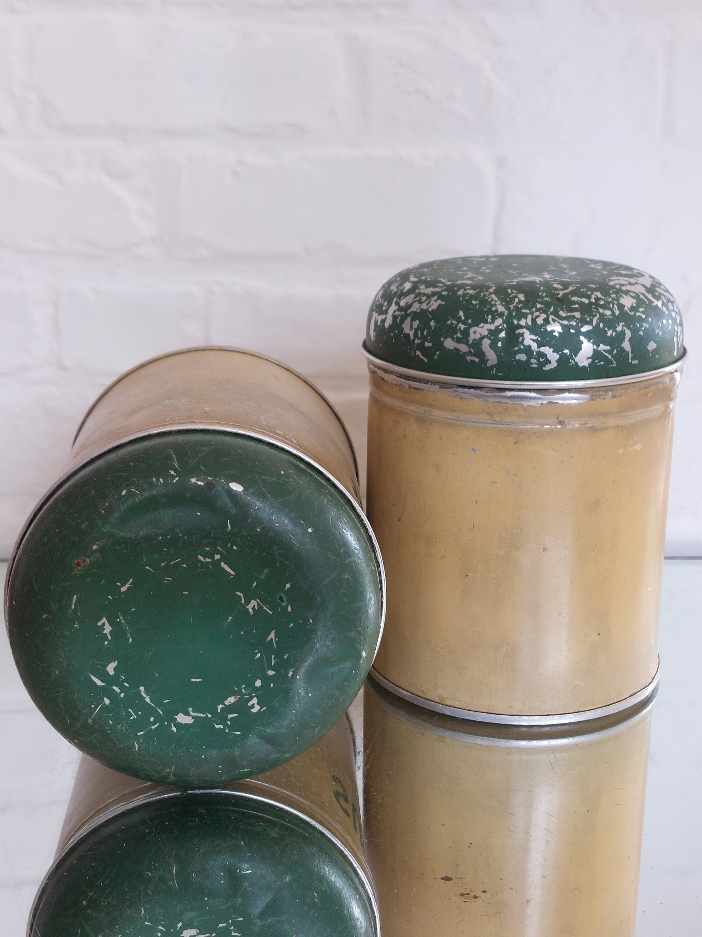 Vintage Worcester Ware England Tea- Sugar Lidded Tins C1940 - Etsy