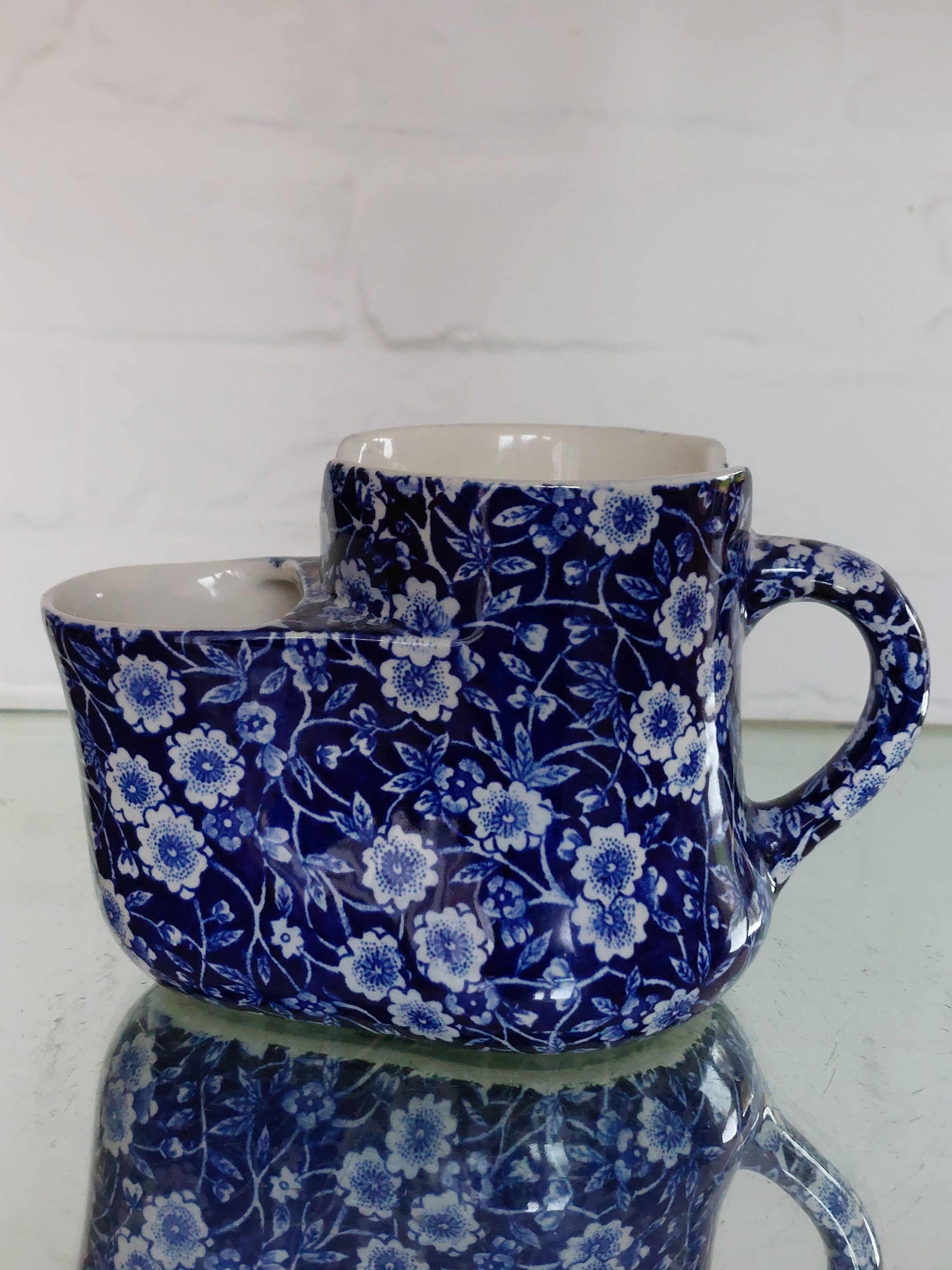 RARE Calico Burleigh Staffordshire England Shaving Mug c1920 