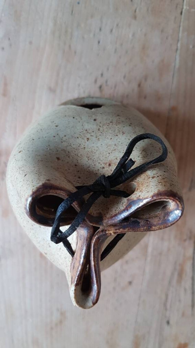 Made in England Stoneware Rustic Salt Sack Pottery