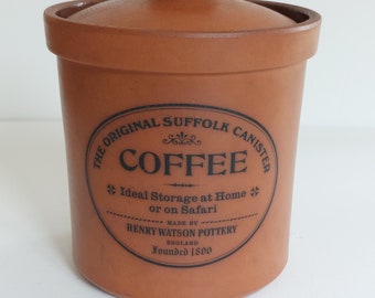 "Die Original Suffolk ""Kaffee"" Vorratsdose von Henry Watson Keramik."