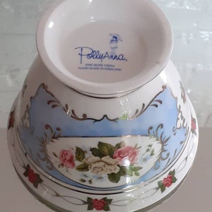 Polly Anna Fine Bone China 25th Silver Anniversary Bowl Beautiful image 6