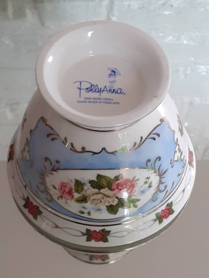 Polly Anna Fine Bone China 25th Silver Anniversary Bowl Beautiful image 6