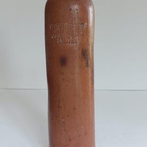 Rare Antique Erven Lucas Bols Het Lootsje Amsterdam 11.2&quot;- 3/4 Liter Stoneware Bottle c1870- 1900