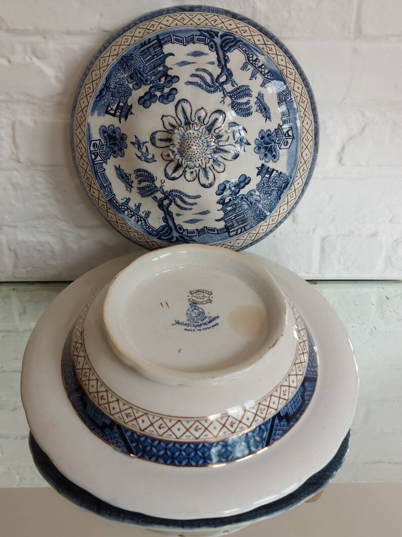 Rare Antique Wilton Ware ye Old Chinese Willow Etsy