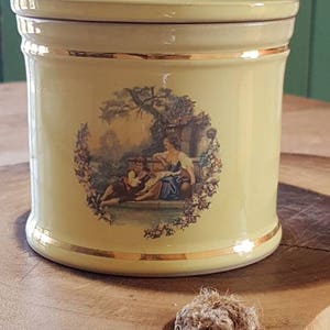 Vintage Lidded Stoneware &quot;Denby&quot; England- &quot;Classical Courting Couples&quot; Made in England!