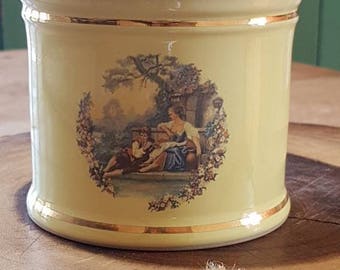 Vintage Lidded Stoneware "Denby" England- "Classical Courting Couples" Made in England!