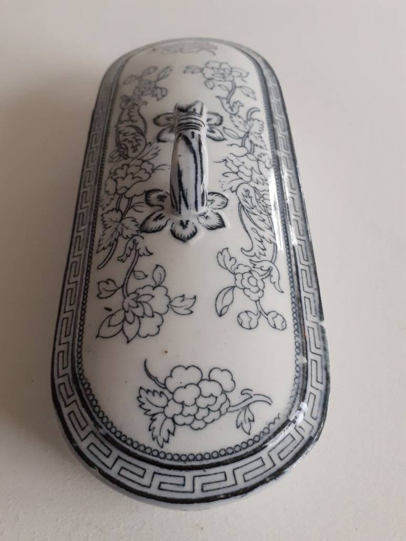 Antique Porcelain Toothbrush Razor Toiletry Lidded Box - Etsy
