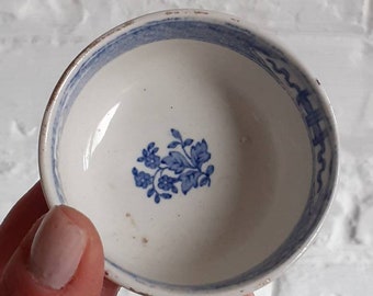 Rare Antique Booths Silicon China 7Cm Small Sauce- Salt- Pepper Dish