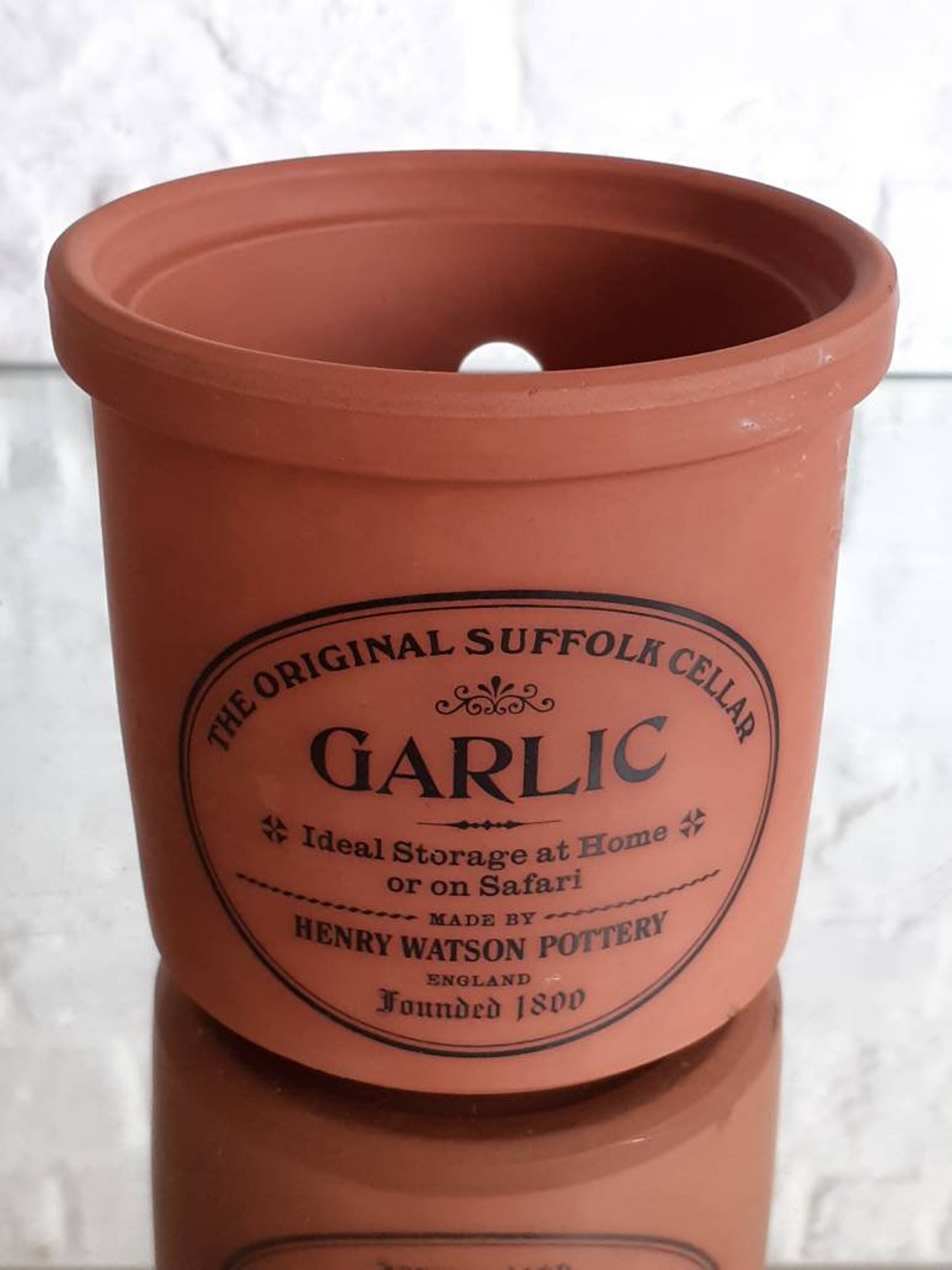 Henry Watson Pottery Terracotta Garlic Cellar & Breakfast Etsy UK