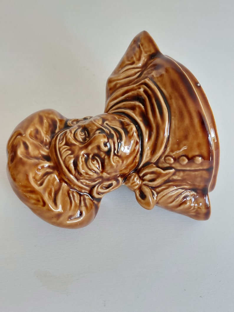 Vintage Sadler LARGE Ceramic Baker Character-Novelty Lidded Flour Storage Dish! image 7