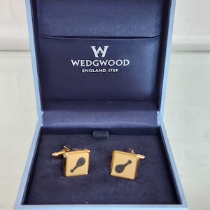 Rare Wedgwood England &quot;Guitar&quot; Cufflinks- Never Worn- Original Box!