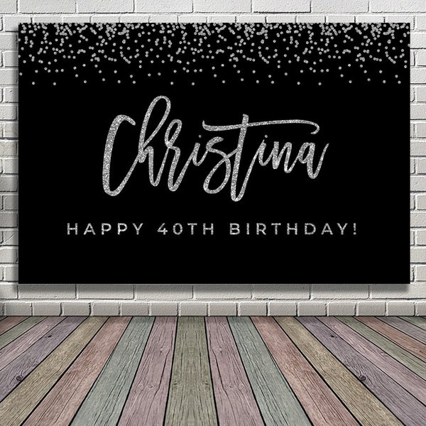 Silver and Black Backdrop Etsy