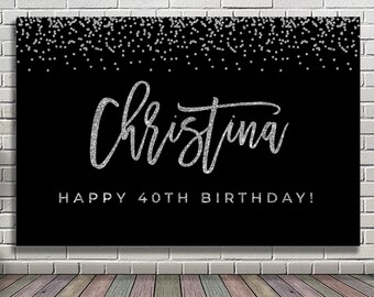 Digital Download 60th Birthday Decorations Blue And Silver Etsy