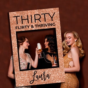 30th birthday frame 30th birthday party decoration rose gold 30th birthday party decorations Photo booth frame