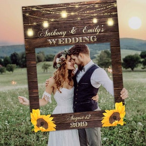 Rustic sunflower Wedding decoration rustic sunflower Wedding decorations rustic sunflower Wedding photo booth frame