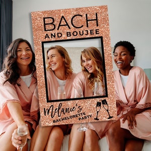 Bach and boujee Bachelorette party decoration rose gold Bach&boujee Bachelorette party decorations Photo booth frame