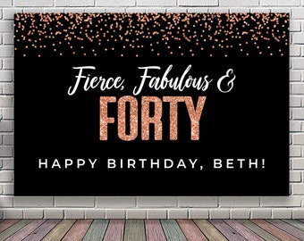 40th printable | Etsy