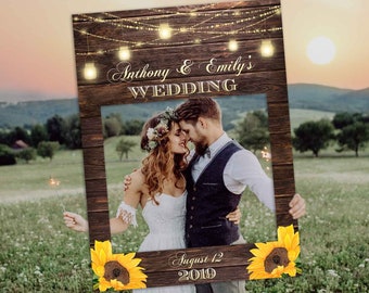 Rustic sunflower Wedding decoration rustic sunflower Wedding decorations rustic sunflower Wedding photo booth frame