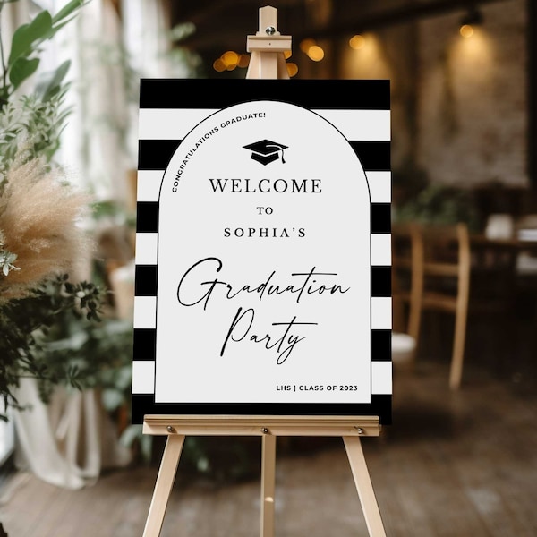 SALE Graduation party welcome sign Graduation poster Graduation party decorations Senior College High school graduation sign Grad party