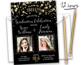 items similar to twin graduation announcement twin graduation