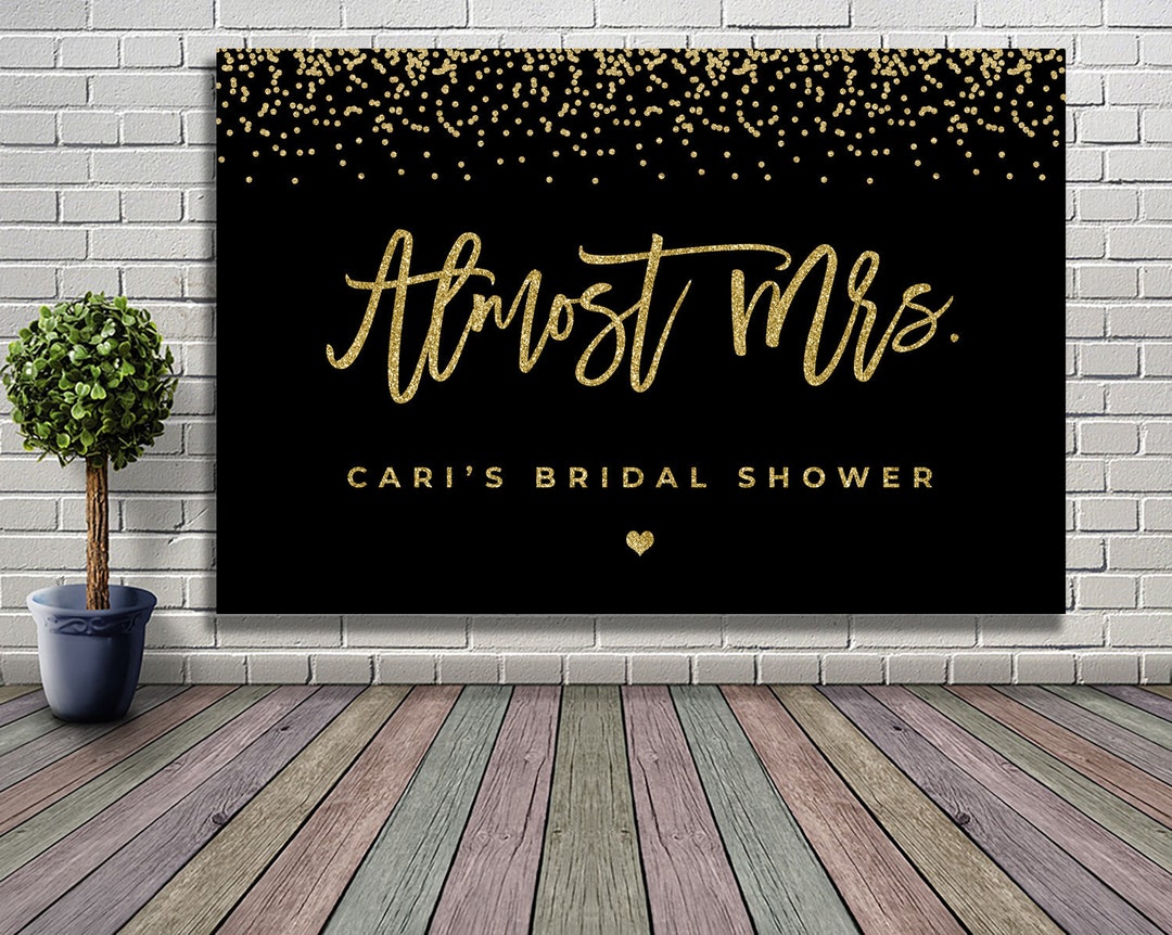 Bridal Shower Decorations Black and Gold Bridal Shower Decoration Black