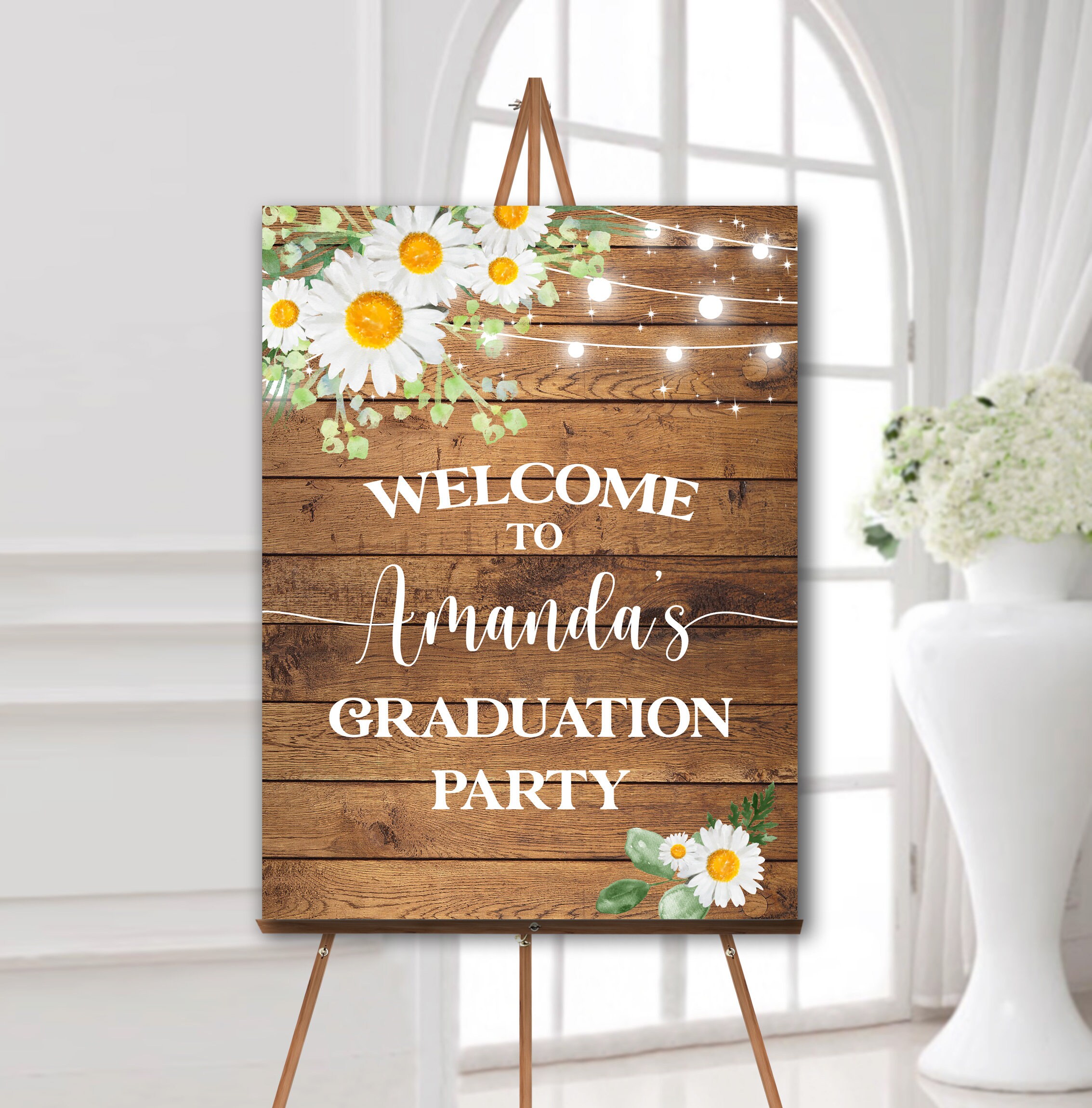 DIGITAL OR PRINTED Graduation welcome sign rustic Graduation | Etsy