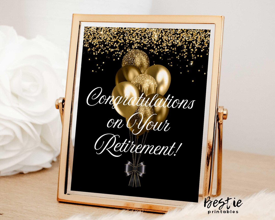 Congratulations on Your Retirement Sign, Retirement Party Signs ...