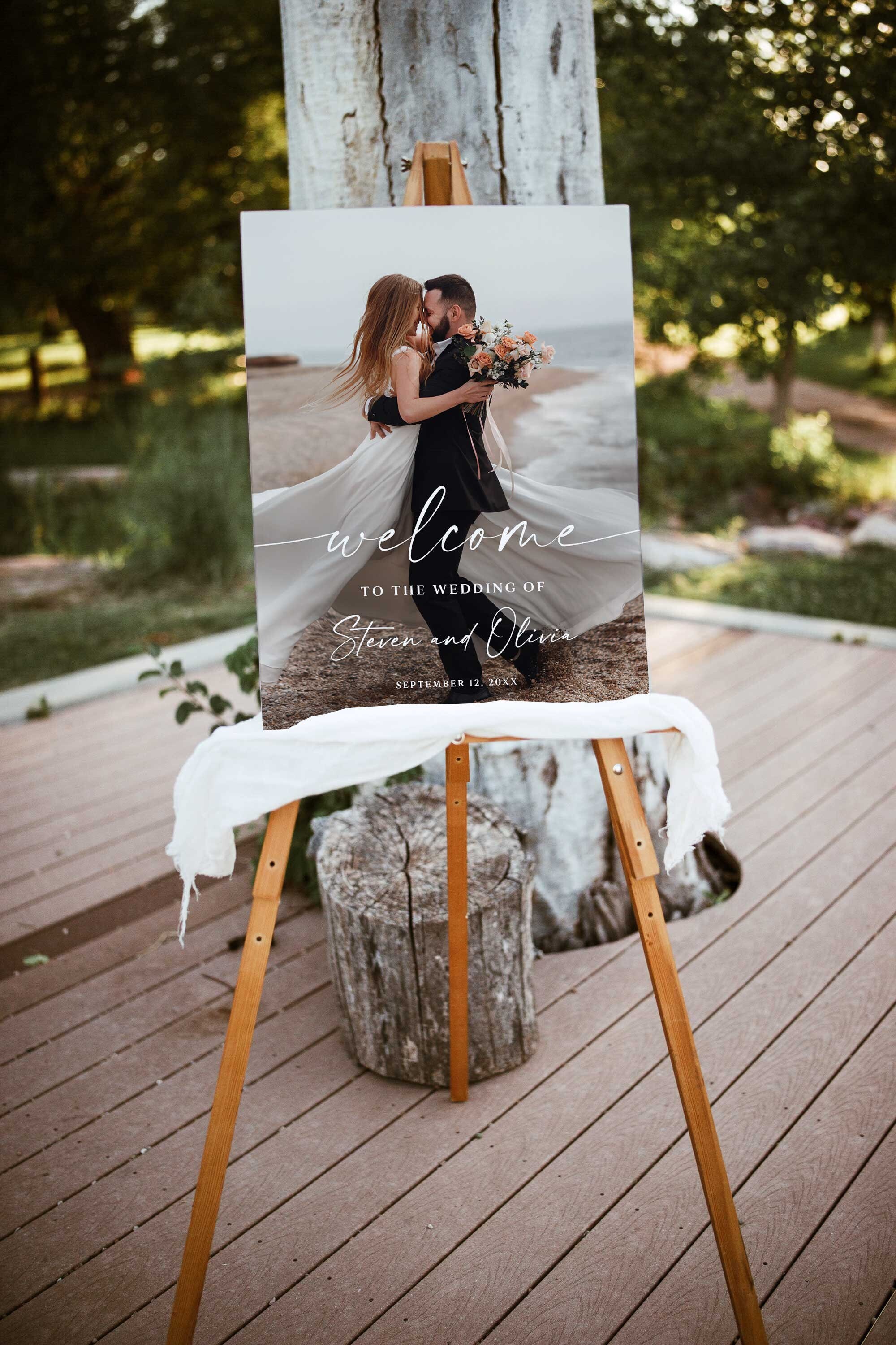 Photo Welcome Sign, Welcome Wedding Board, Reception Poster