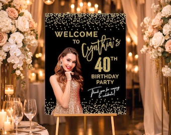 Felice 30 ° compleanno Banner Decorazioni di sfondo per le donne, Oro rosa Trenta forniture per feste di compleanno, rosa 30 Compleanno Poster Sfondo Foto Boo | IT