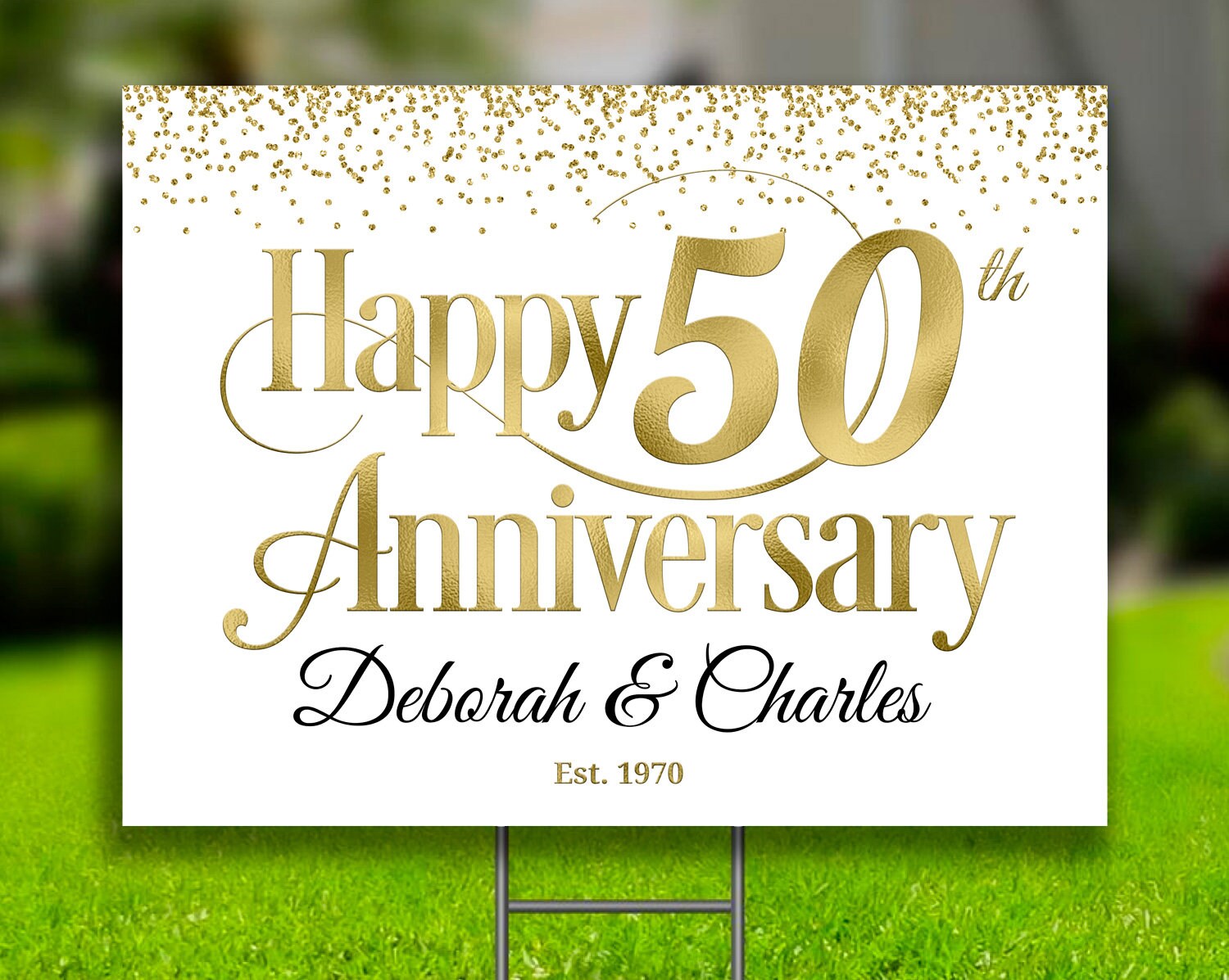 DIGITAL OR PRINTED 50th anniversary yard sign Wedding Etsy