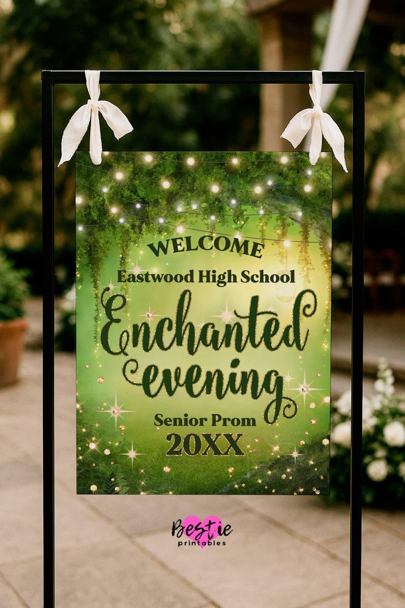 Enchanted Evening Senior Prom Welcome Sign (foam Board or Digital ...